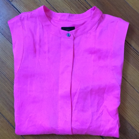 Banana Republic Pink 100% Silk Sleeveless Top - Picture 5 of 8